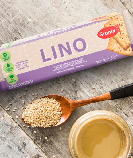 Biscoito cream cracker com Linhaça